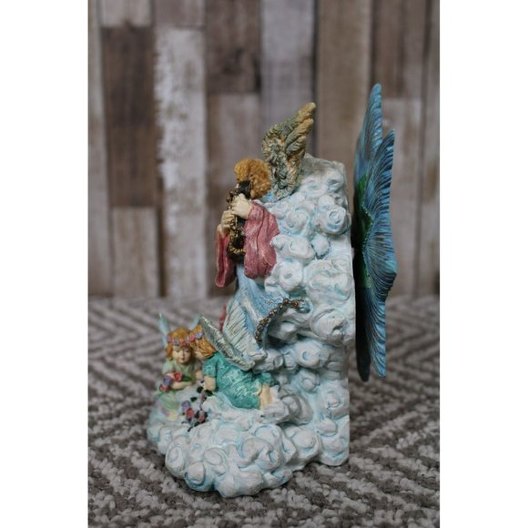 Angel Playing Harp Music Box with Spinning Star - Picture 2 of 7